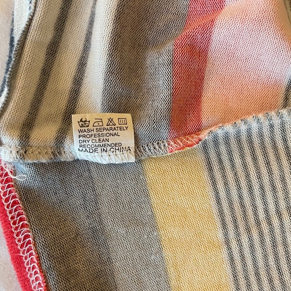 Striped Geometric Bright Colored Women's Open Front Cardigan size Large Amazon - Picture 3 of 3